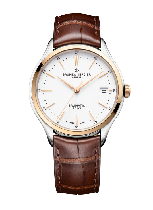 Baume & Mercier Clifton Automatic Rose Gold & Stainless Steel 40mm Watch