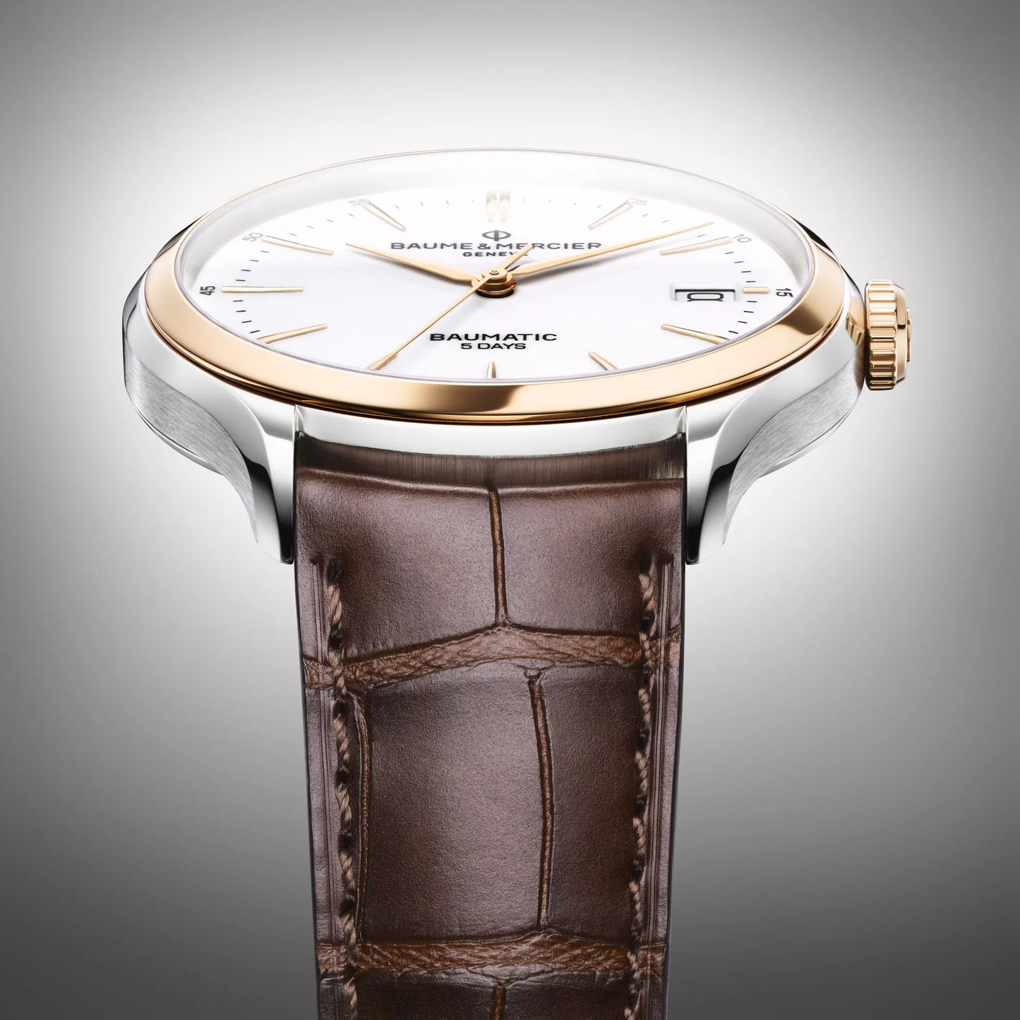 Baume & Mercier Clifton Automatic Rose Gold & Stainless Steel 40mm Watch