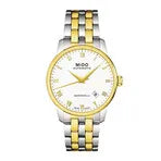 Mido Baroncelli Automatic 38mm White Dial Yellow-gold PVD