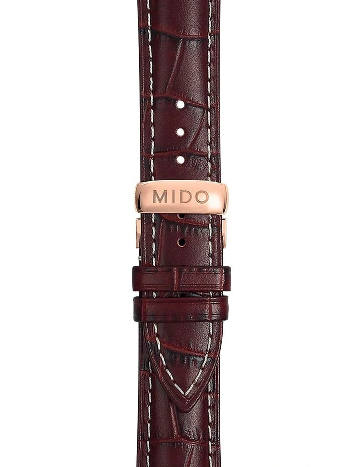 Mido Baroncelli Automatic 38mm Silver Dial Brown Leather Strap