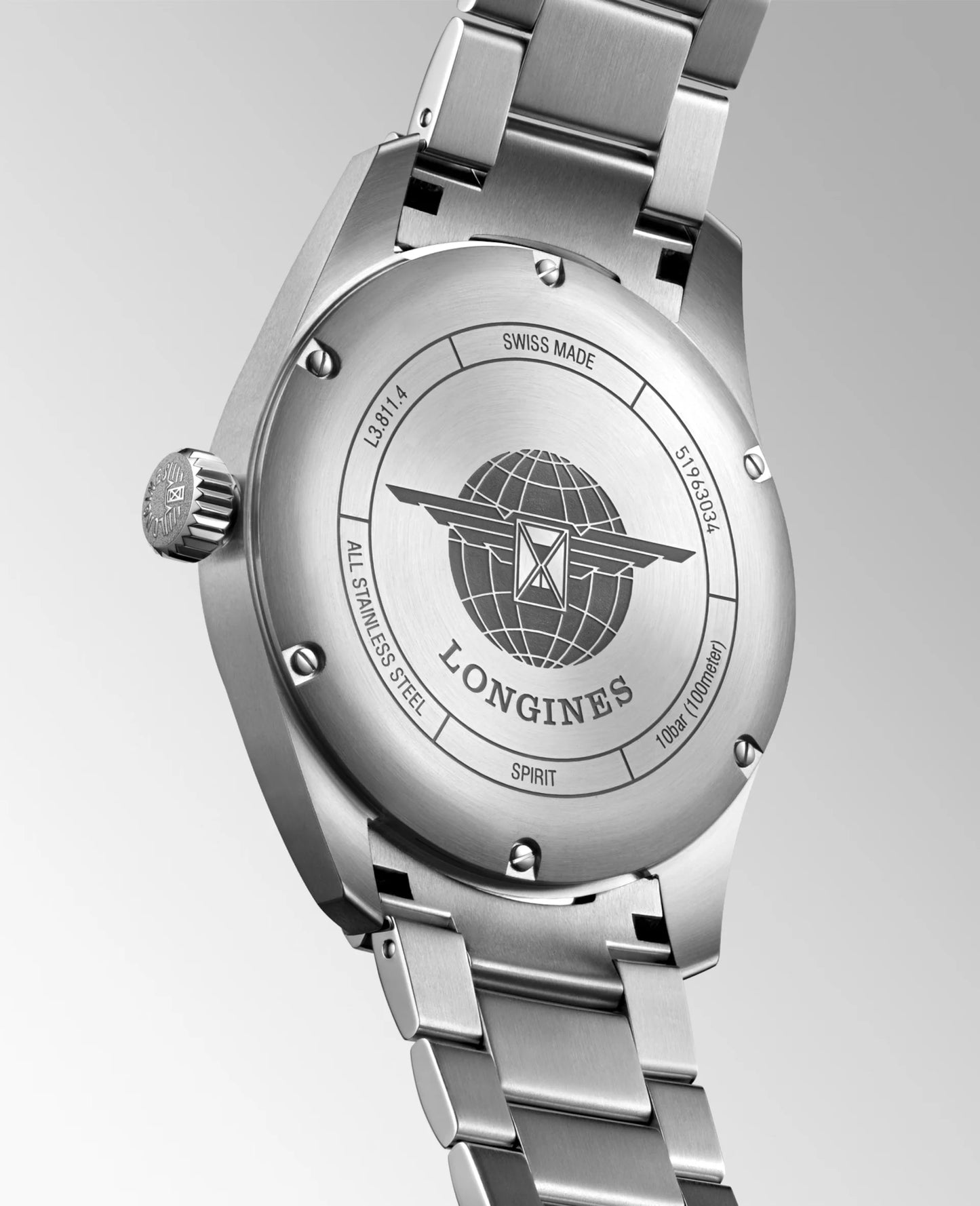 Longines Spirit Automatic COSC 42mm, Black Dial, Stainless Steel
