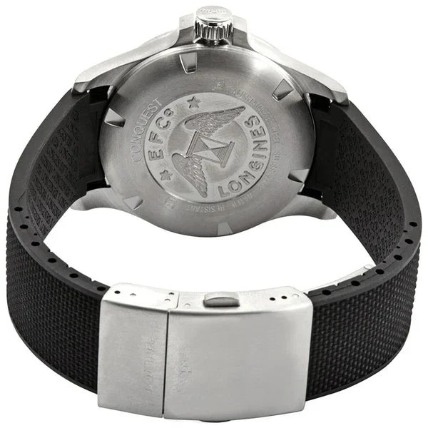 Longines Conquest VHP Quartz 43mm, Black Dial and Rubber Strap