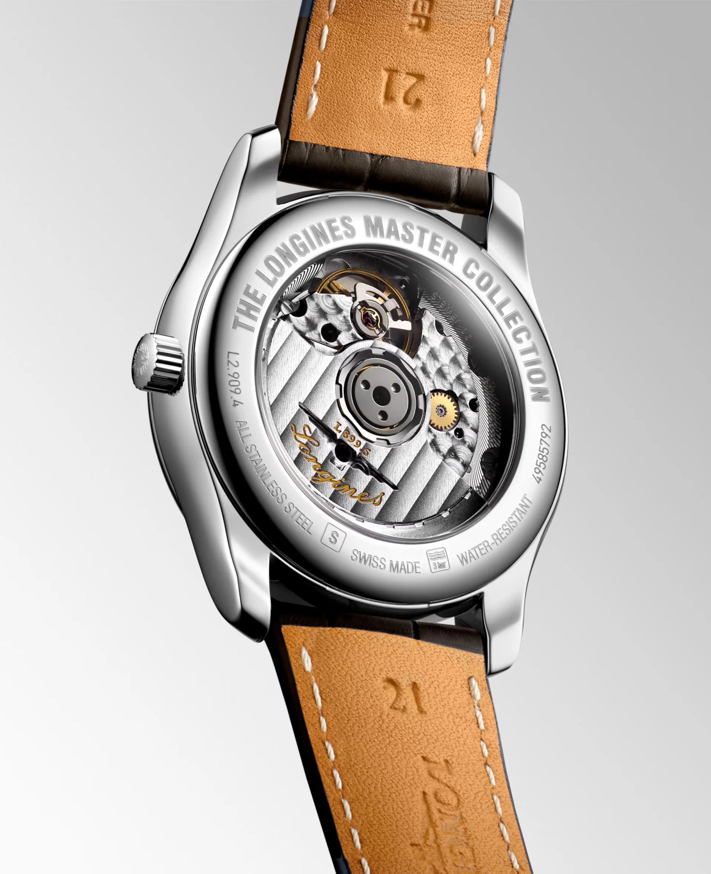 Longines Master Collection Moonphase Automatic 40mm, Brown Alligator Leather Strap