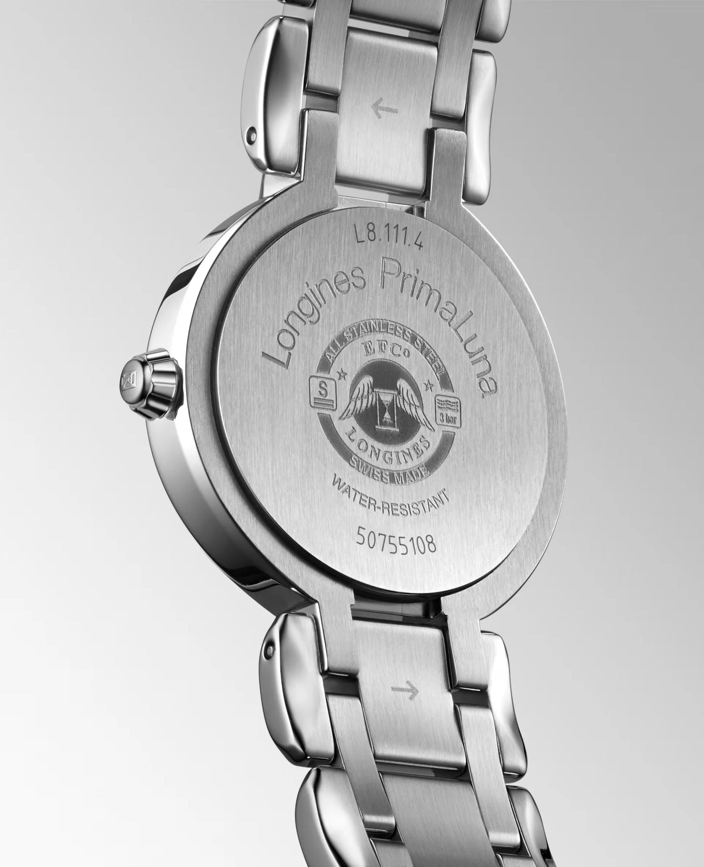 Longines PrimaLuna Automatic 26.50mm, Mother-of-Pearl Dial, Stainless Steel