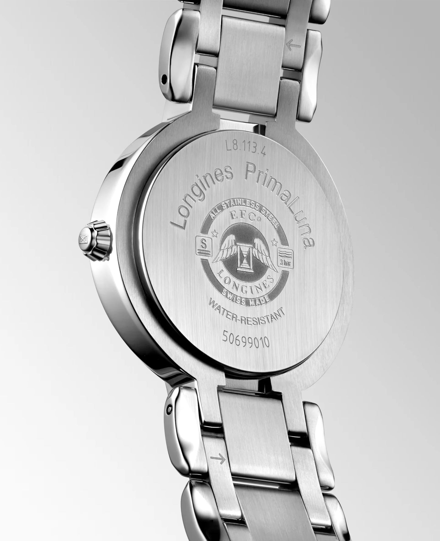 Longines PrimaLuna Automatic 30mm, Sunray Blue Dial, Stainless Steel