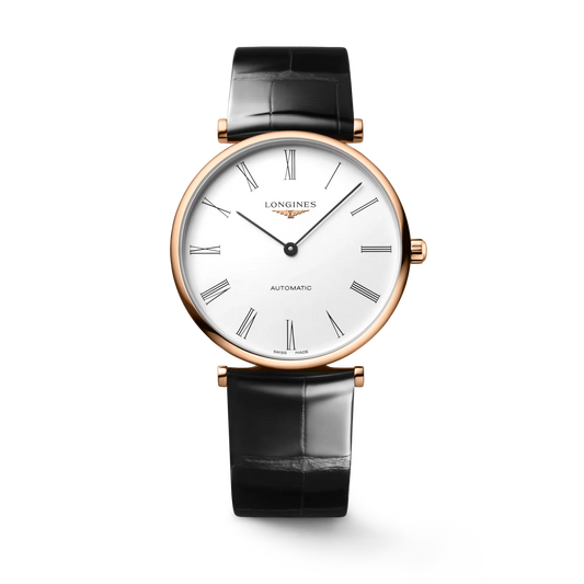 Longines La Grande Classique Automatic 38mm, White Dial, Red PVD Coated Stainless Steel