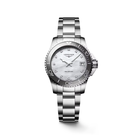 Longines HydroConquest Quartz 32mm, Mother-of-Pearl Dial, Stainless Steel