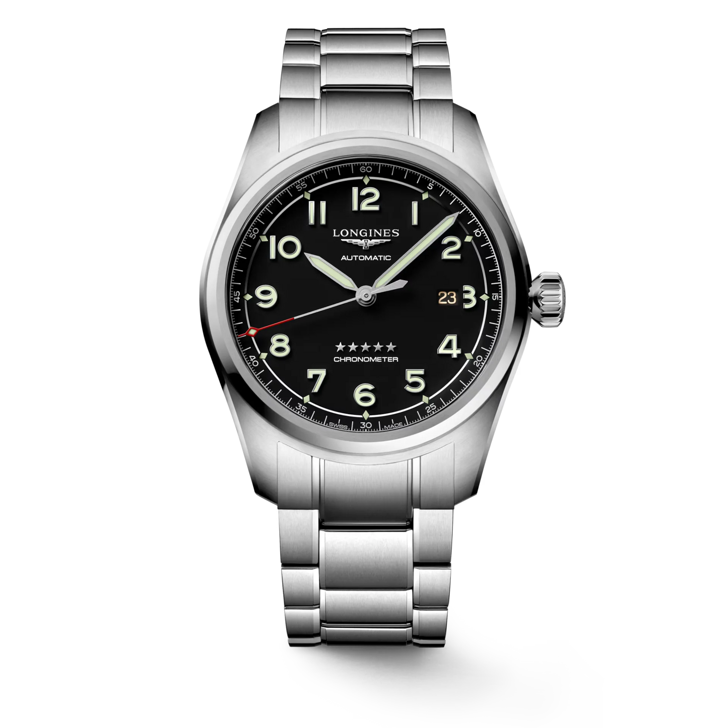 Longines Spirit Automatic COSC 42mm, Black Dial, Stainless Steel