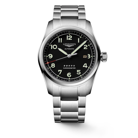 Longines Spirit Automatic COSC 42mm, Black Dial, Stainless Steel