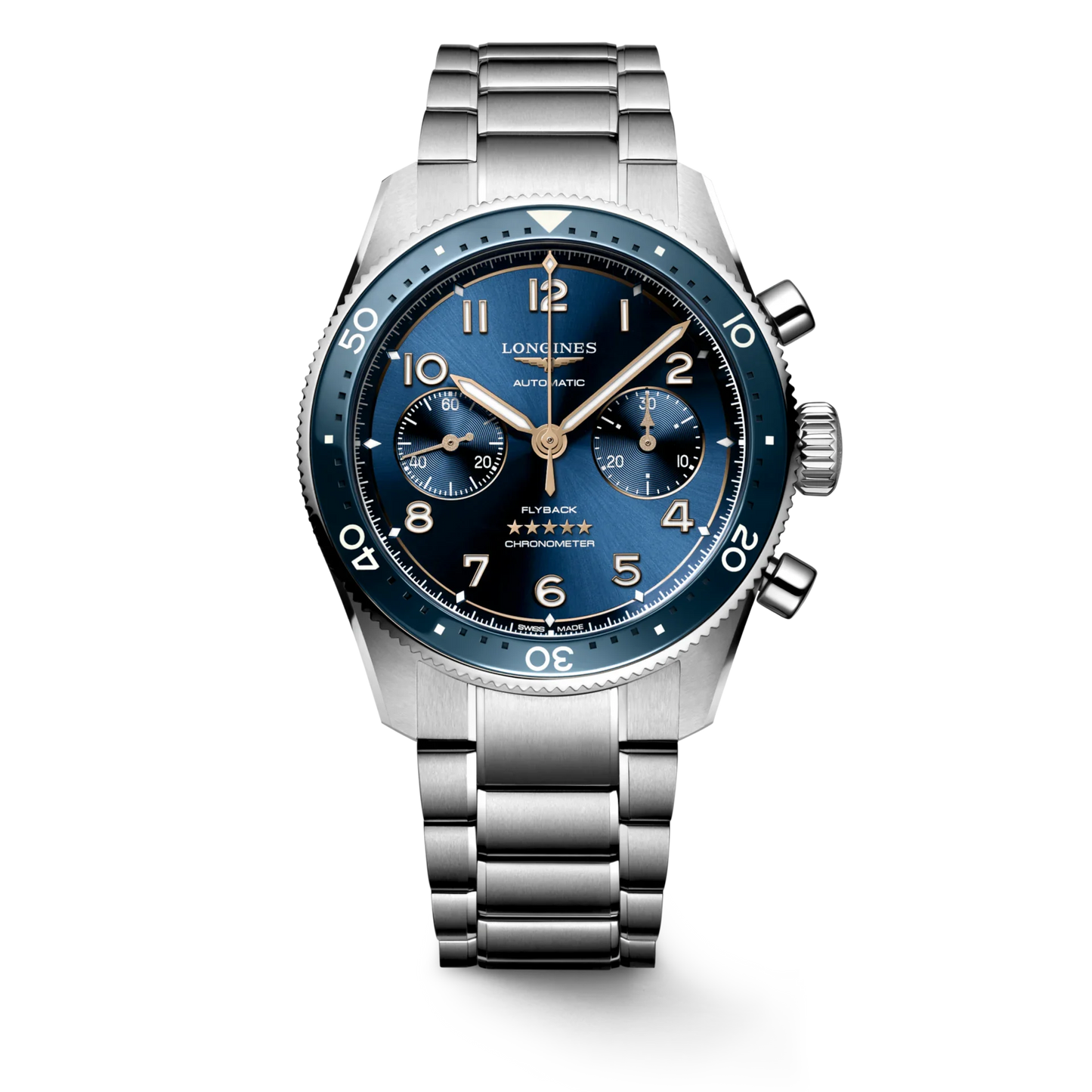 Longines Spirit Flyback Chronograph Automatic 42mm, Blue Dial, Stainless Steel
