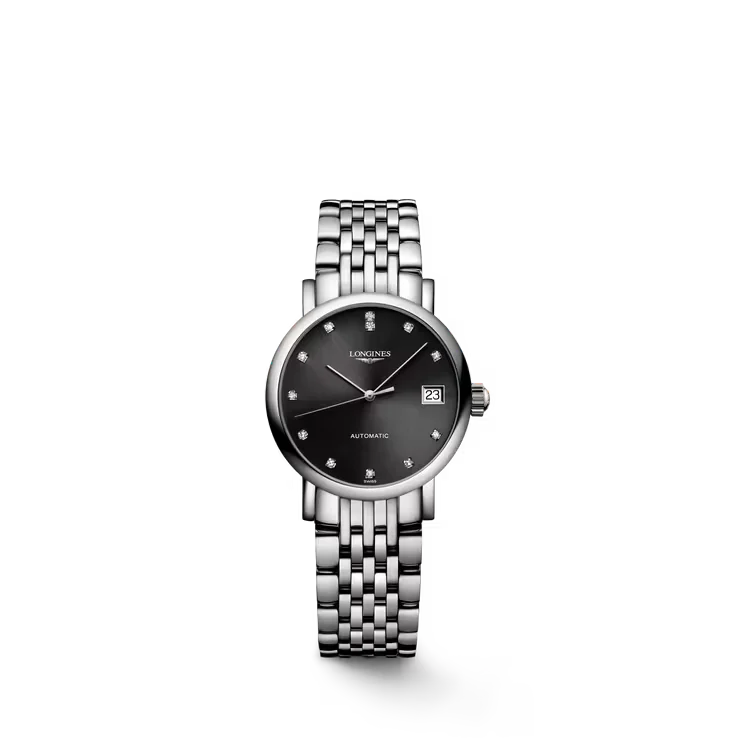 Longines Elegant Collection Automatic 25.50mm, Black Dial, Stainless Steel