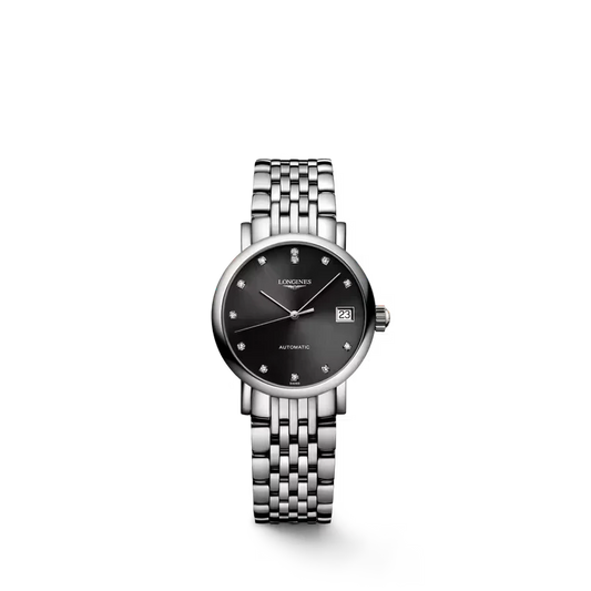 Longines Elegant Collection Automatic 25.50mm, Black Dial, Stainless Steel