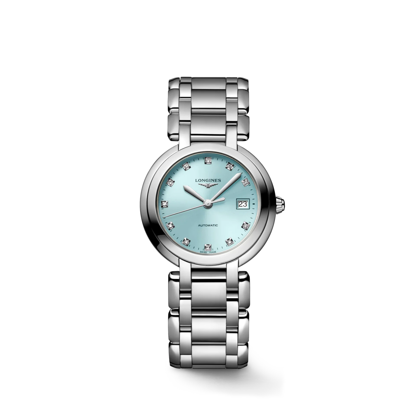 Longines PrimaLuna Automatic 30mm, Sunray Blue Dial, Stainless Steel
