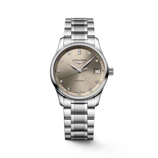 Longines Master Collection Automatic 34mm, Beige Dial, Stainless Steel