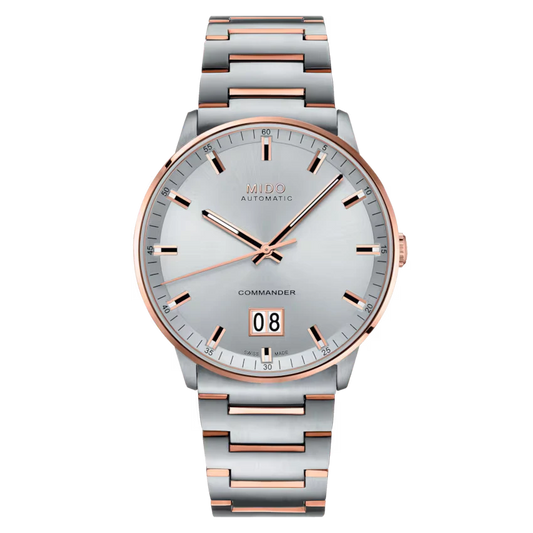 Mido Commander Big Date Automatic 42mm Silver Dial