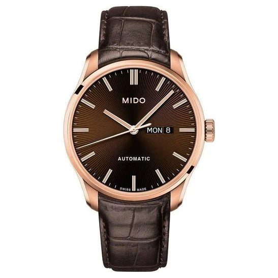 Mido Belluna Automatic 42.5mm Brown Dial Rose-gold PVD