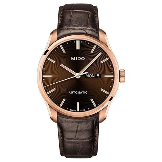 Mido Belluna Automatic 42.5mm Brown Dial Rose-gold PVD