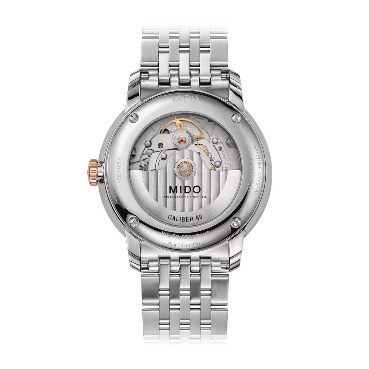 Mido Baroncelli Big Date Automatic 40mm White Dial Two Tone