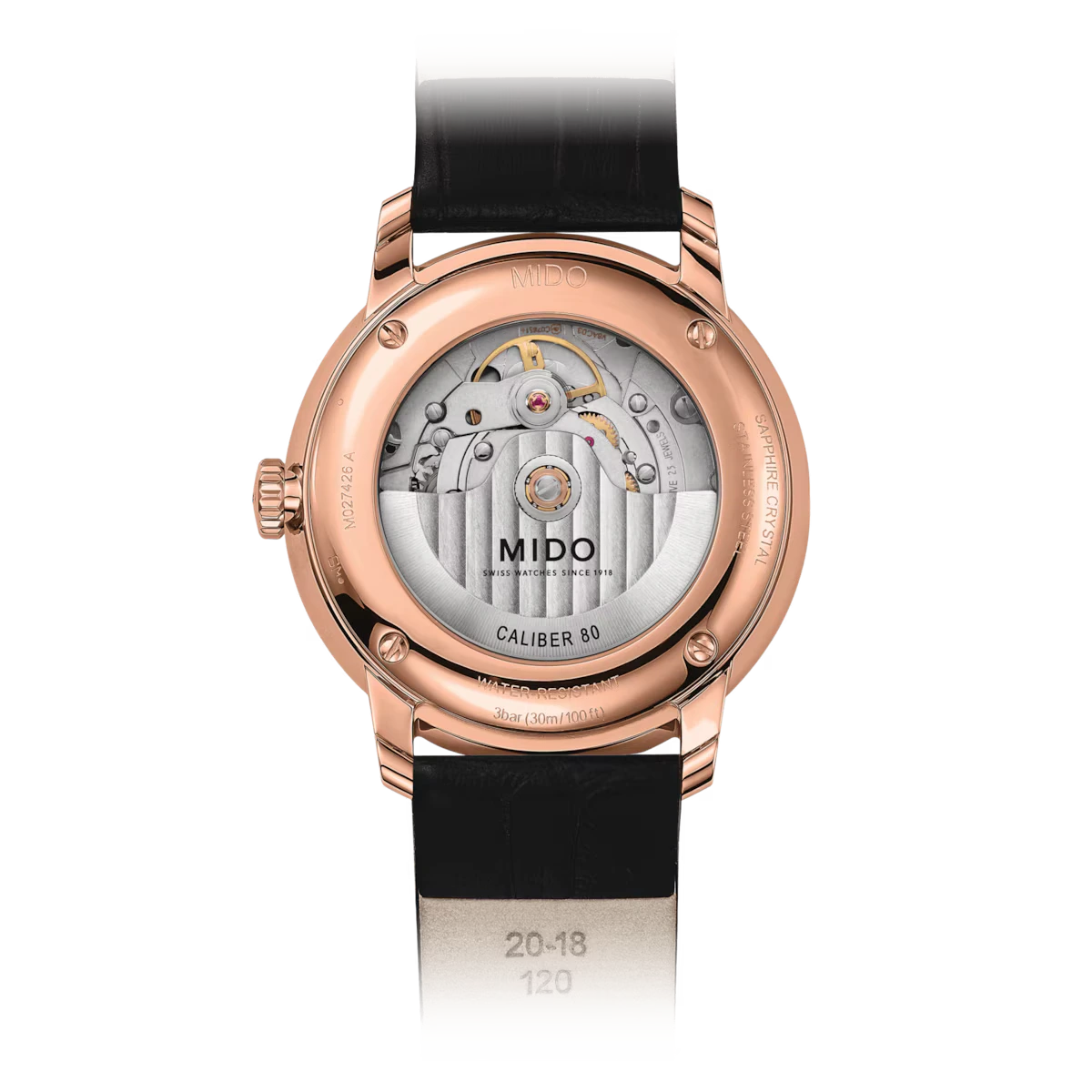 Mido Baroncelli Big Date 40mm Automatic White Dial Rose Gold PVD
