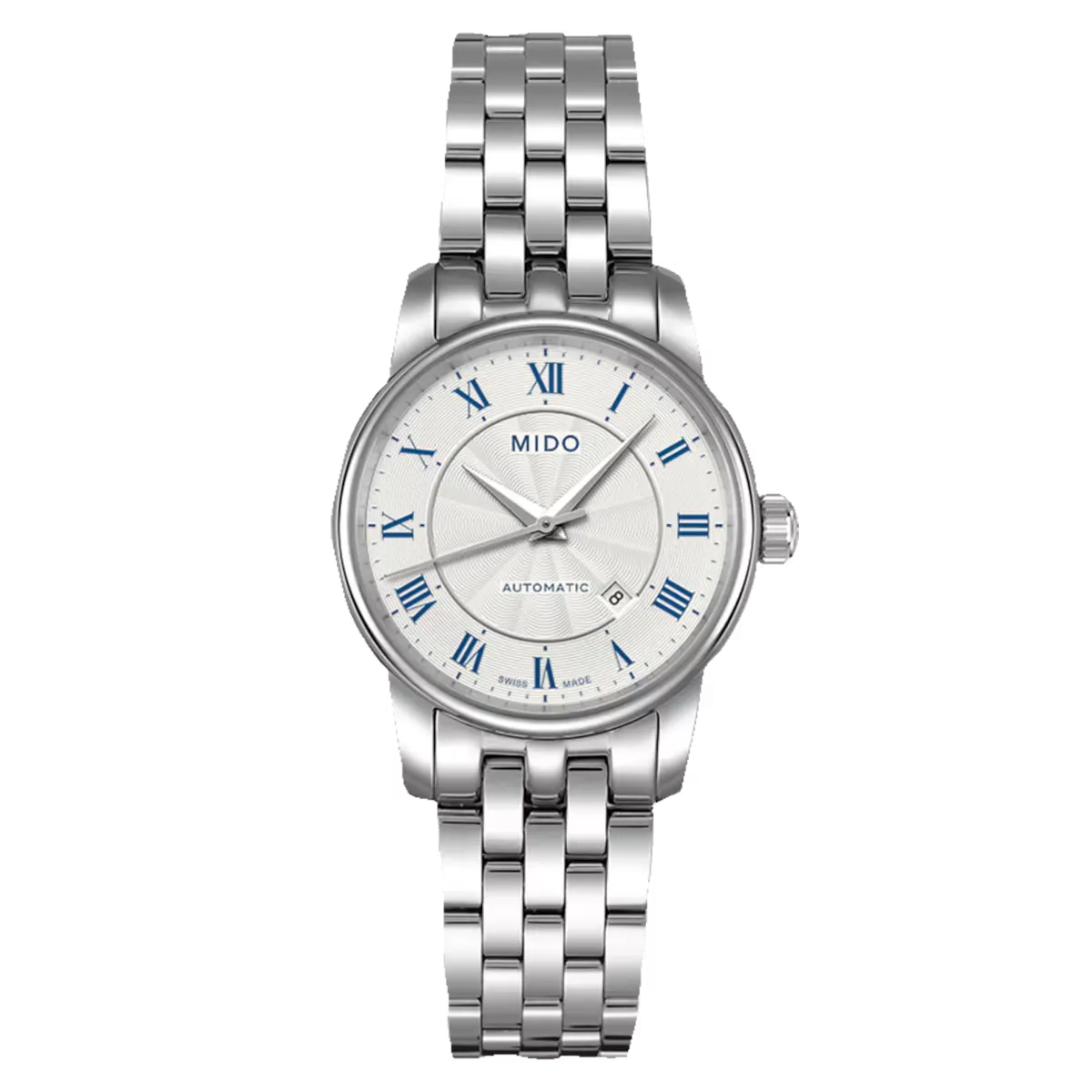 Mido Baroncelli Automatic 29mm Silver Dial Blue Roman Ladies