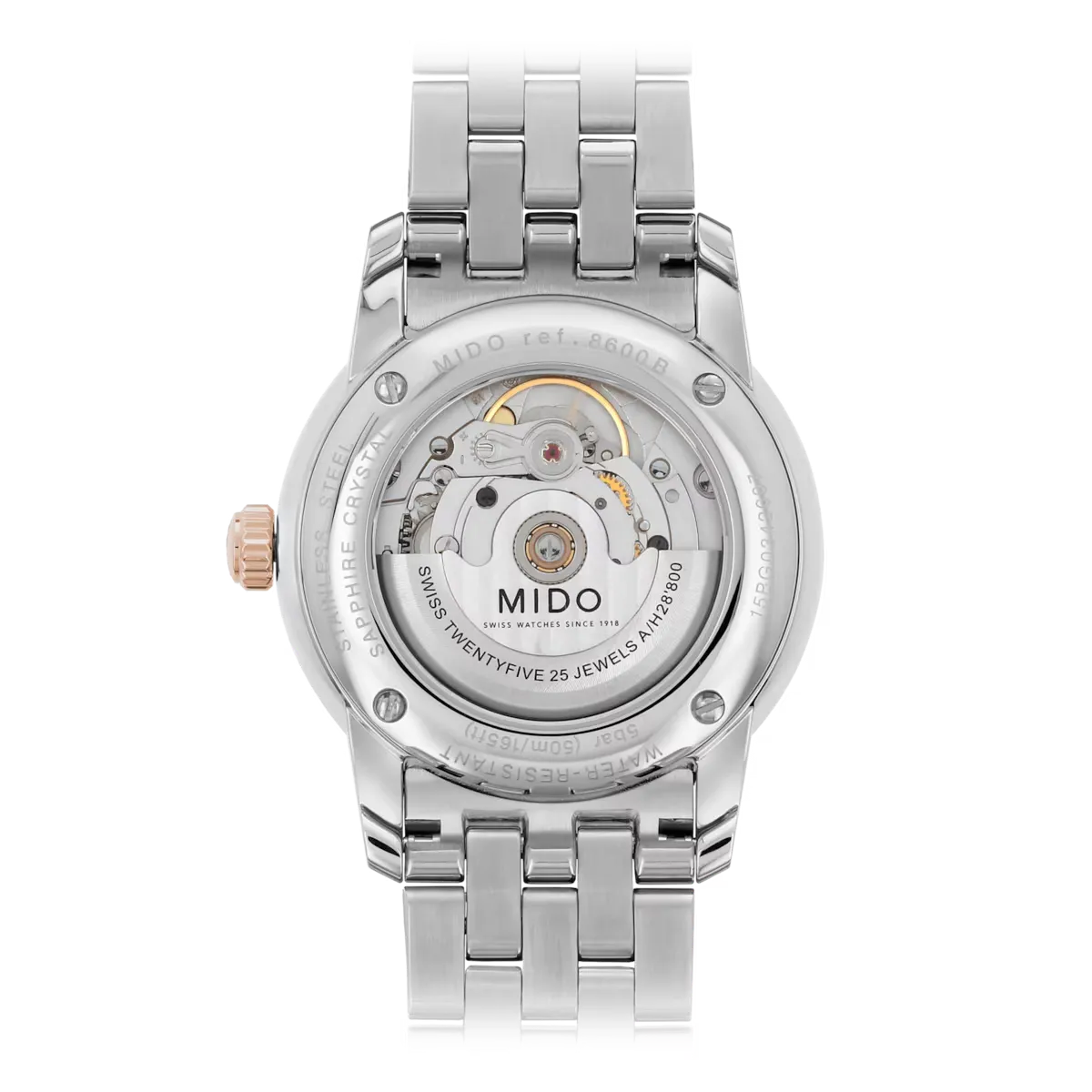 Mido Baroncelli Automatic 38mm White Dial Rose-gold PVD