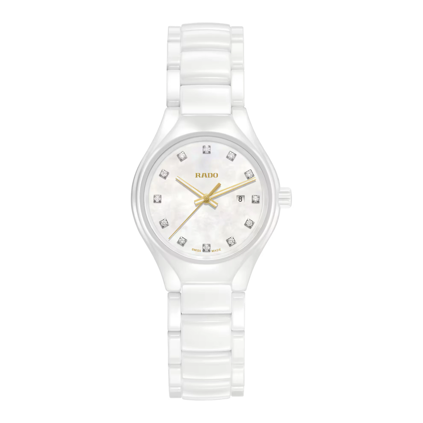 Rado True Round Diamonds Quartz 30mm White mother-of-pearl