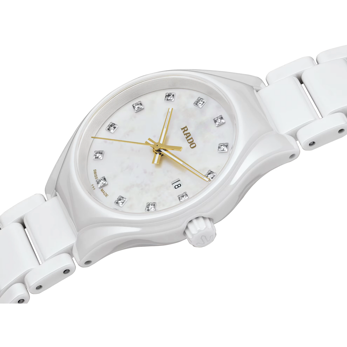 Rado True Round Diamonds Quartz 30mm White mother-of-pearl