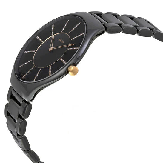 Rado True Thinline Quartz 38.5mm Black Ceramic