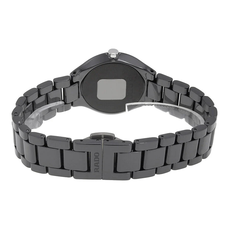 Rado True Thinline Diamonds Quartz 30mm Black Ceramic