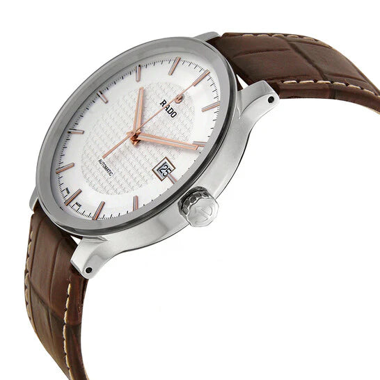 Rado Centrix Automatic 38mm Silver Dial Brown Leather Strap