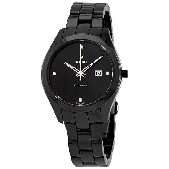 Rado HydroChrome Diamond Ladies Automatic 36mm Black Ceramic