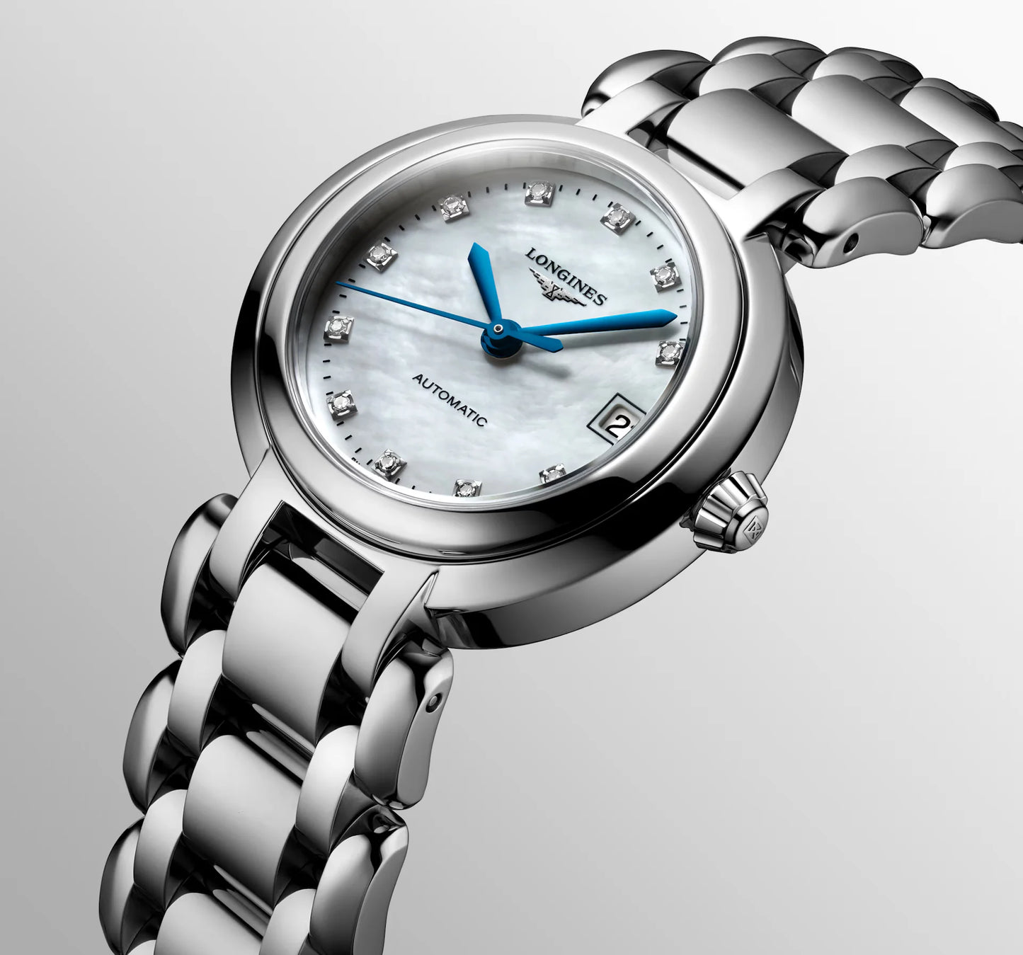 Longines PrimaLuna Automatic 26.50mm, Mother-of-Pearl Dial, Stainless Steel