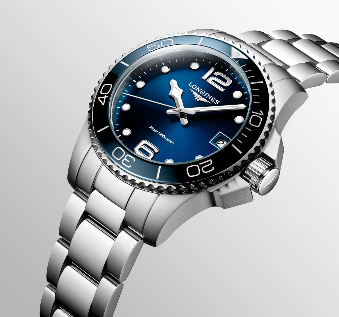 Longines HydroConquest Quartz 32mm, Blue Dial, Stainless Steel