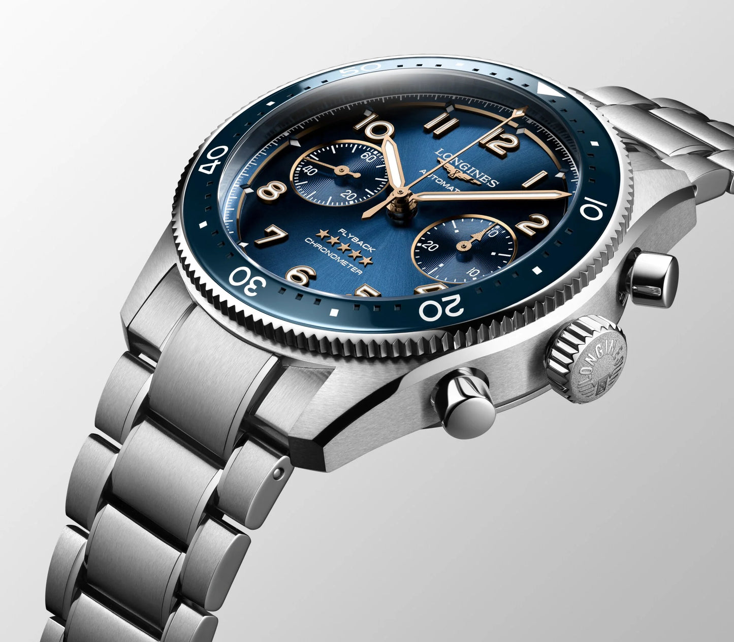 Longines Spirit Flyback Chronograph Automatic 42mm, Blue Dial, Stainless Steel