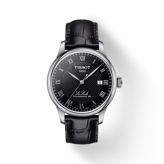 Tissot Le Locle Powermatic 80 Black Dial Leather Strap 39mm