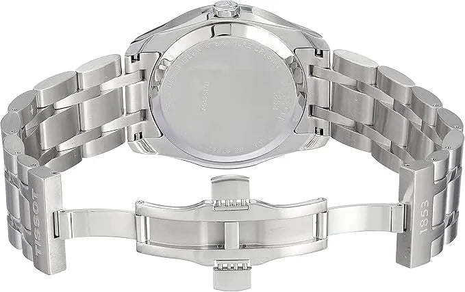 Tissot Couturier Quartz Black Dial Stainless Steel Bracelet 39mm