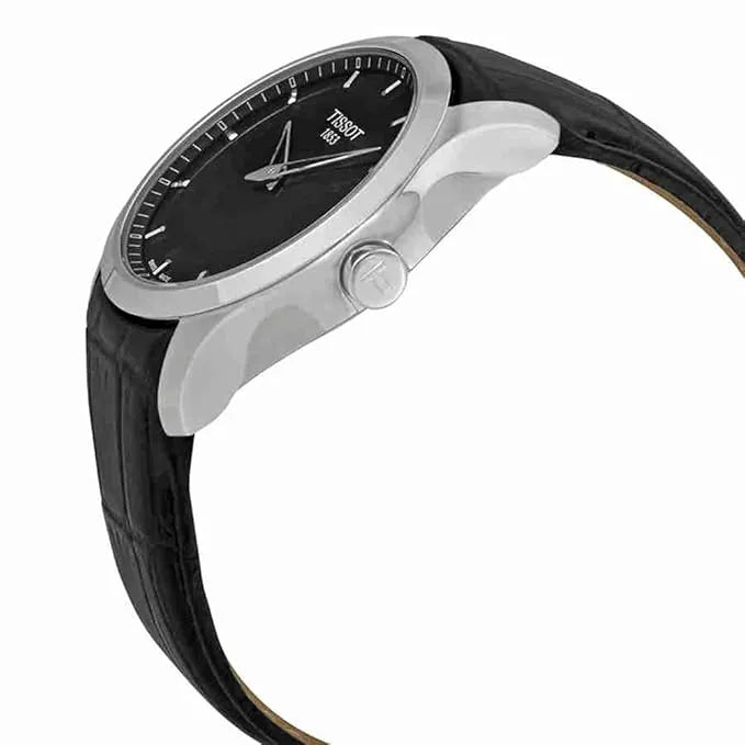 Tissot Couturier Quartz Black Dial Leather Strap 39mm