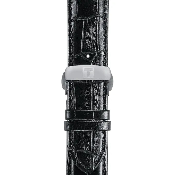Tissot Couturier Quartz Black Dial Leather Strap 39mm