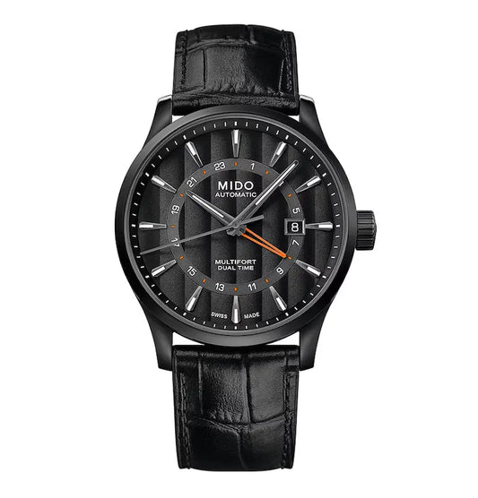 Mido Multifort Dual Time Automatic 42mm Black Dial
