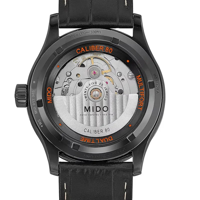 Mido Multifort Dual Time Automatic 42mm Black Dial