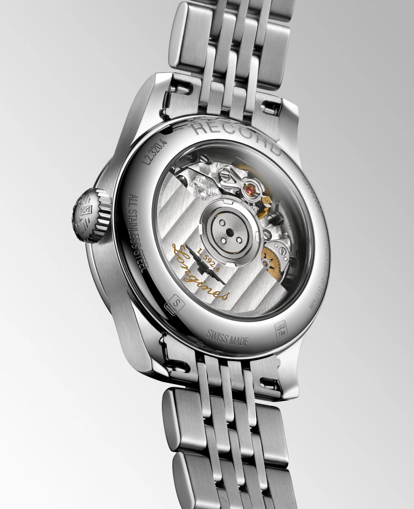 Longines Record Automatic 26mm, Stainless Steel, Mother-of-Pearl Dial