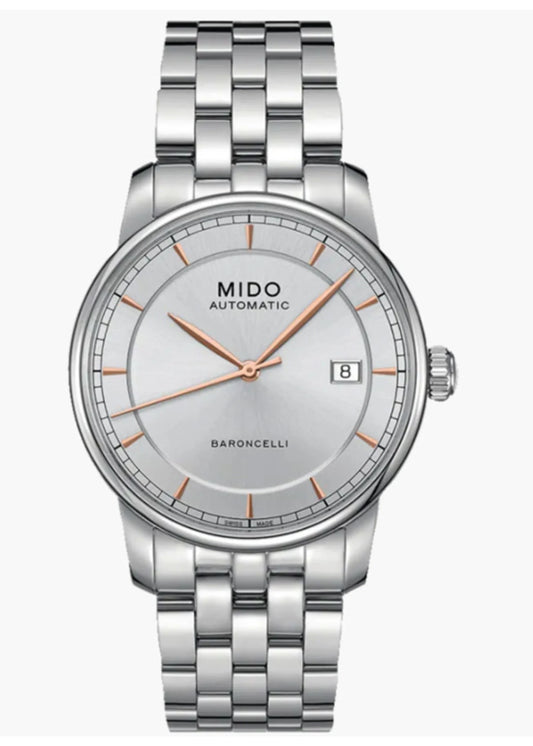 Mido Baroncelli Automatic 38mm Silver Dial