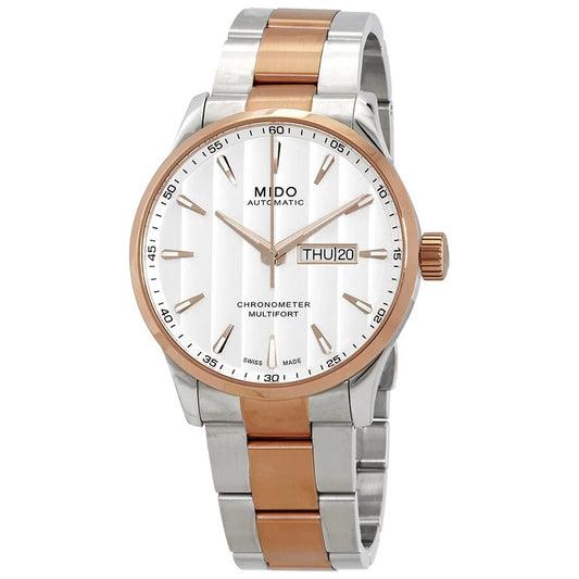 Mido Multifort Automatic 42mm White Dial Rose-gold PVD