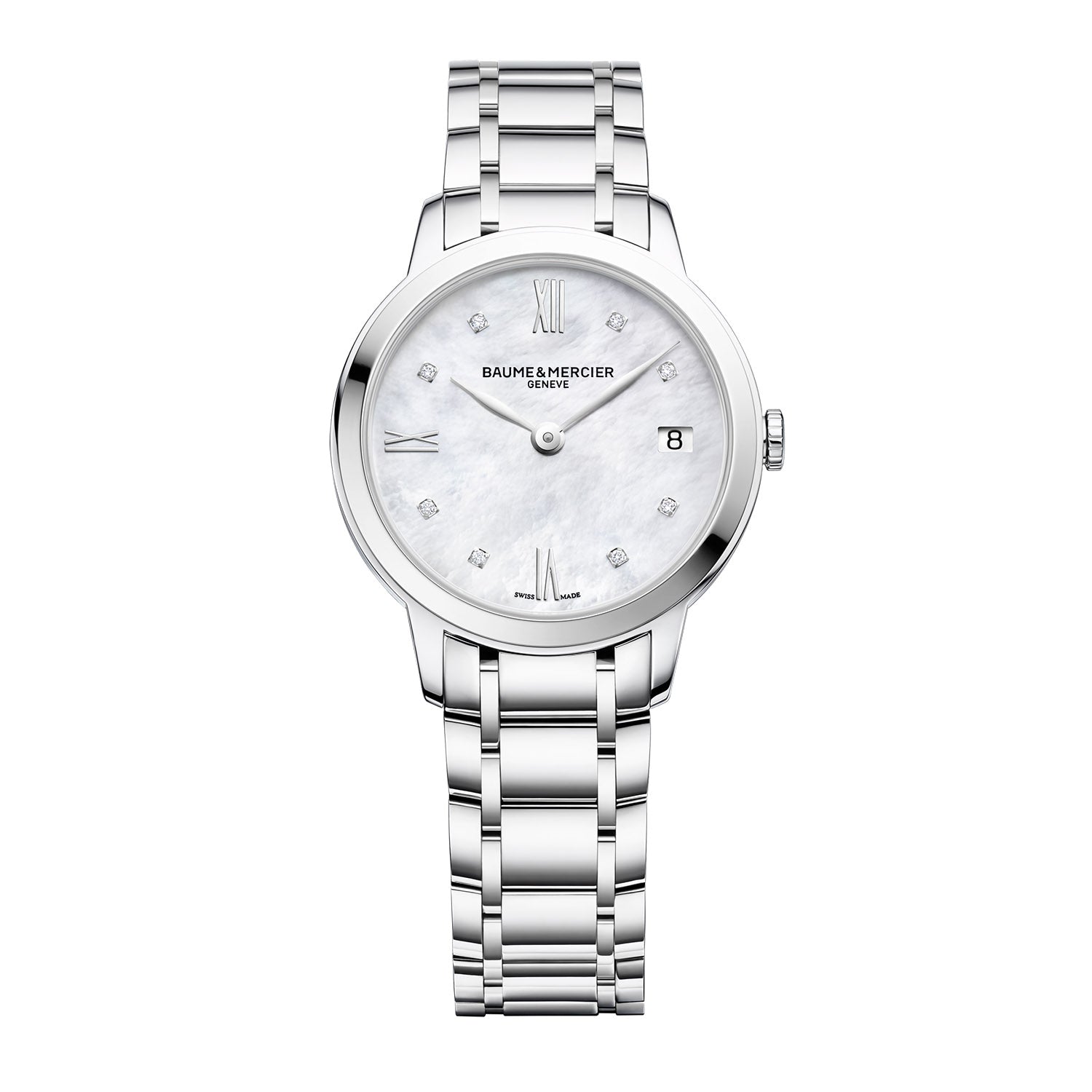 Baume Mercier Classima Quartz Date Display Diamond Set Women s