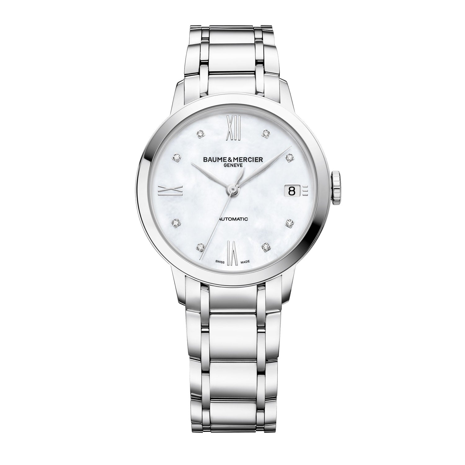 Baume Mercier Classima Automatic Date Diamond Set Women s