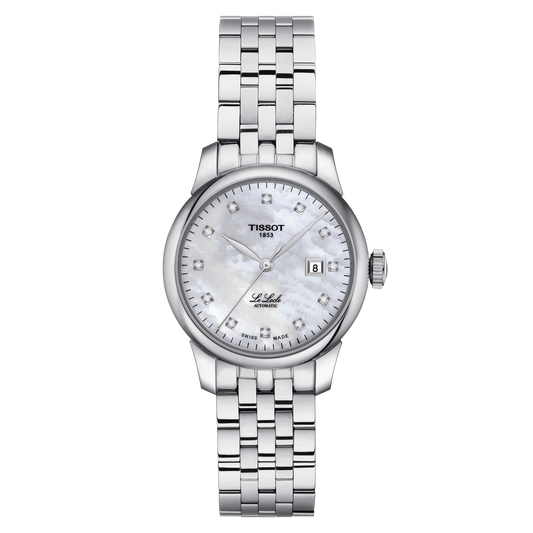    T006.207.11.116.00 Tissot Le Locle 29mm Ladies White Mother of Pearl Watch Front Image