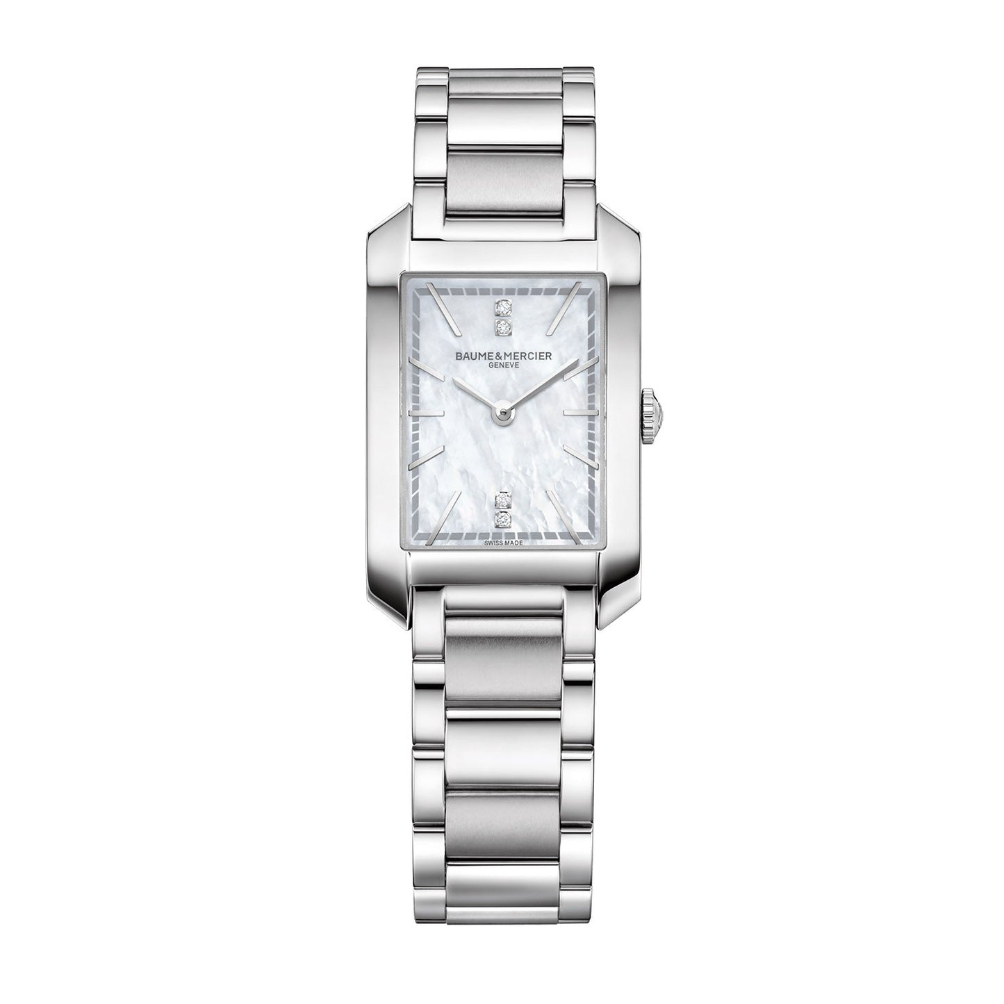 Baume & Mercier Hampton Quartz, Mother Of Pearl, Diamond Set Women's Watch 35 x 22mm